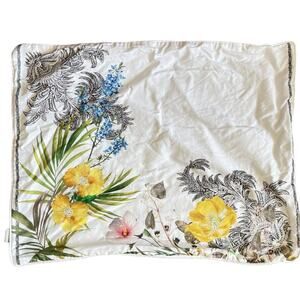 Ted Baker London Royal Palm Pillow Sham Pillowcase Zipper Cotton 20 x 25 inches